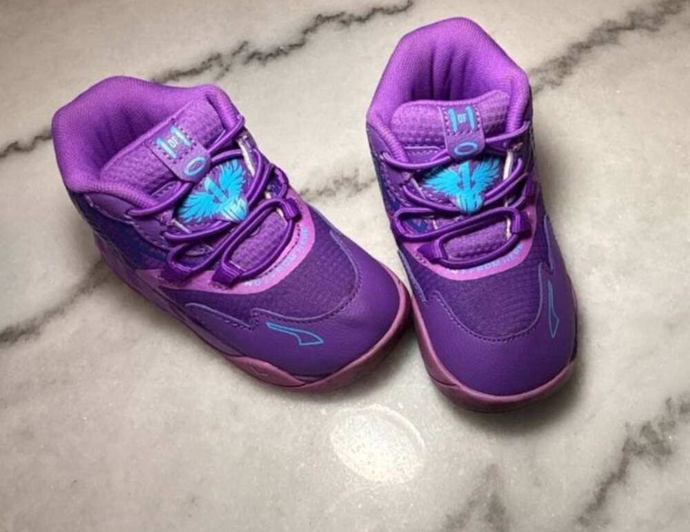 Puma MB.01 Queen City Toddler Shoes Purple Blue